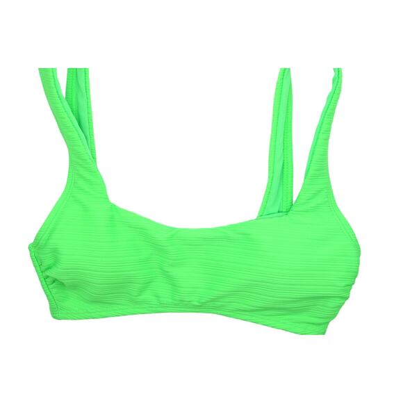 Salt + Cove Juniors' Mint Spark Variegated Ribbed Bralette Bikini Top - Picture 2 of 5